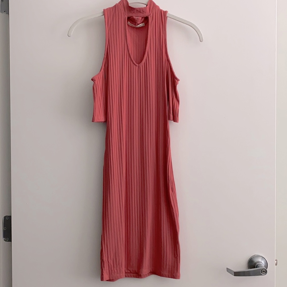 Salmon colored dress